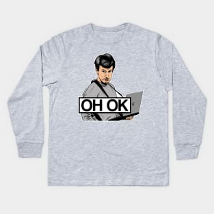 NATHAN | OH OK | Nathan Fielder | The Rehearsal | Nathan For You Kids Long Sleeve T-Shirt